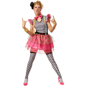 Womens Neon Clown Costume