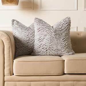 Pack Of Faux Fur Two Tone Cushion Covers