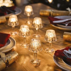 6 x Mini Battery Powered Table Lamps