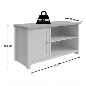 Cream Lancaster Small TV Cabinet shot 6069457