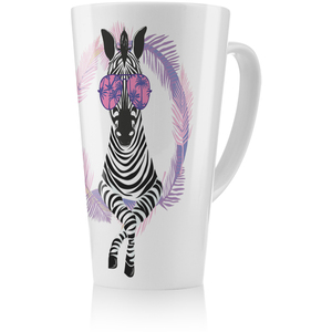 Pink Zebra Latte Mug