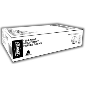 Hero 75l Heavy Duty Bin Bags Black Pack of 150