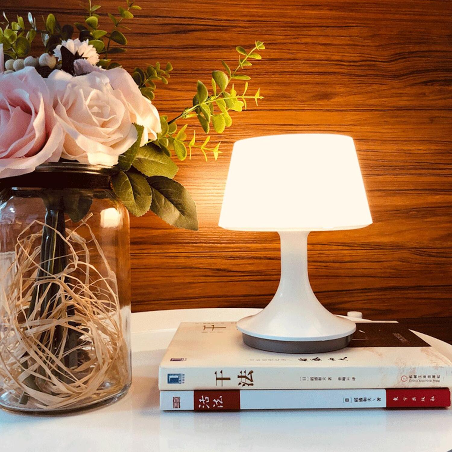 Image of White Table Lamp with Remote and&hellip;