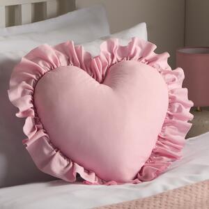 Heart Shaped Frilled Cushion