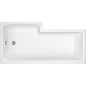 L Shape Right Hand Square Shower Bath Tub with Leg Set 1600mm