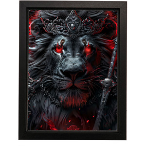 Lion Crown Metal Wall Art