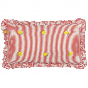 Les Fruites Striped Ruffle Cushion