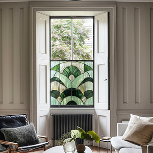 Albonese Art Deco Stained Glass Privacy Window Film