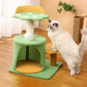 Cat Tree with Hanging Ball Toy and Scratching Post