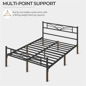 Black / Double Metal Bed Frame with Cloud Design shot 7824446