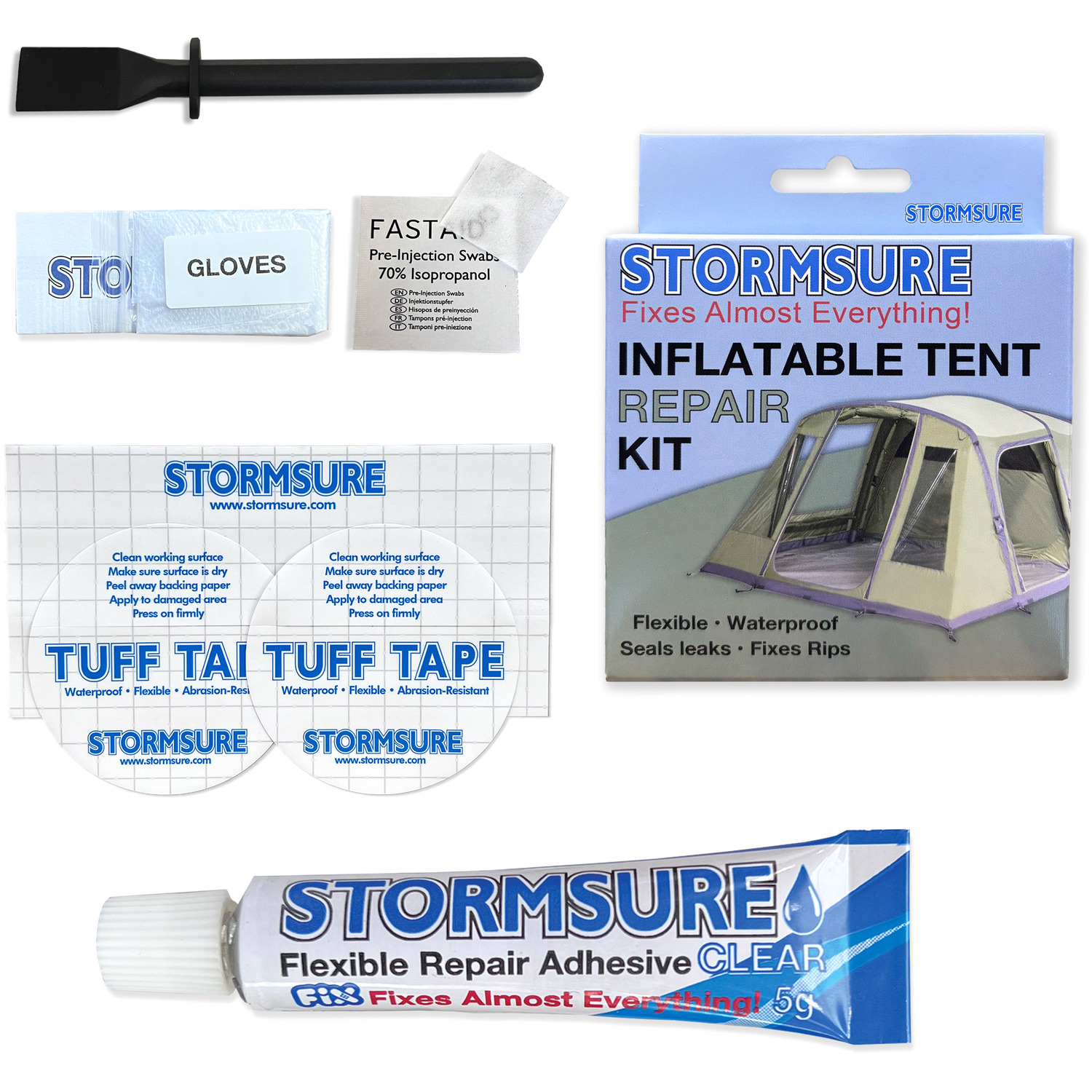 Stormsure Inflatable Tent Repair Kit - Clear