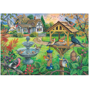 Bird Table BIG 500 Piece Jigsaw Puzzle