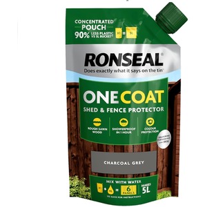 Ronseal Shed Fence Paint Charcoal Grey One Coat Concentrate Pouch 950ml