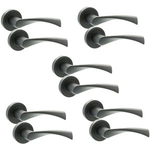Astrid Twist Door Handles On Rose