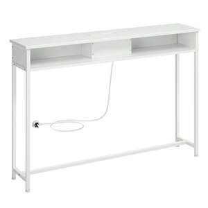 VASAGLE Slim Console Table with Charging Station