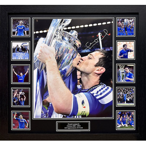 Frank Lampard Signed and Framed Chelsea Photo