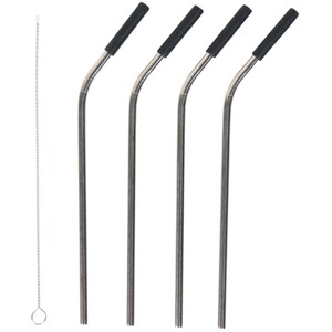 Pack of 4 Retreat Stainless Steel Straws