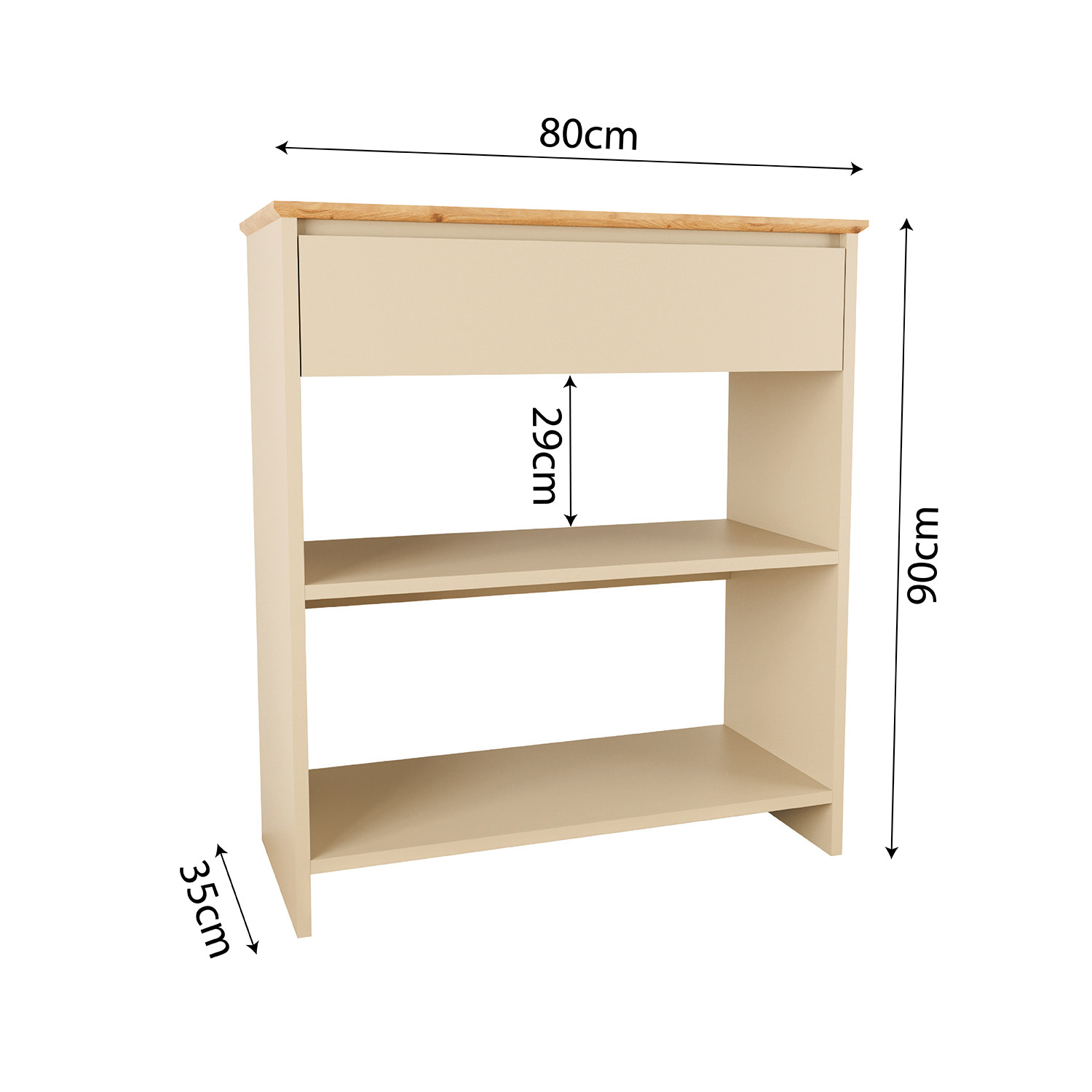 Mono Console Table - Grey And Warm Oak