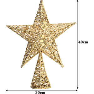 Star Christmas Tree Topper Metal Ornament