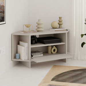 Sandstone Viva Modern Corner TV Unit with Storage Cabinet shot 10617460