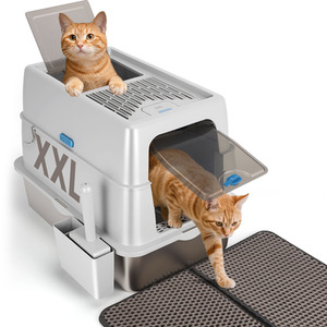 Stainless Steel Cat Litter Tray with Hood Extra Large