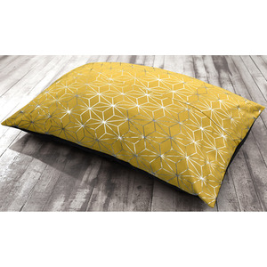 Geometric Print Lounging Cushion with Non-Slip Base