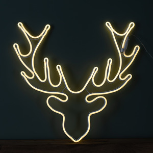 Light up Neon Flex Christmas Reindeer Head with LEDs