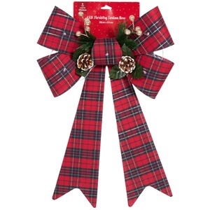 Floristry LED Tartan Bow