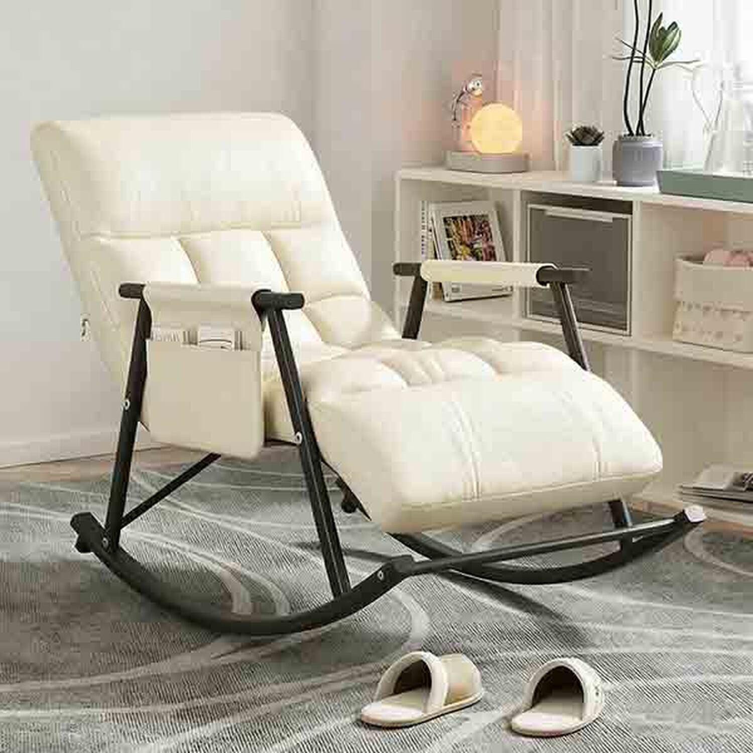 Ergonomic Rocking Chair with Thick Padding