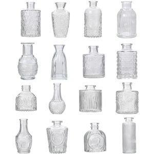 Set of Small Glass Bud Vase