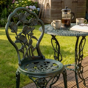 Green Home Source Rose Outdoor Garden Patio 2 Seater Bistro Set shot 11725754