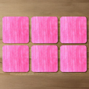 Pink Watercolour Strokes Coaster Set