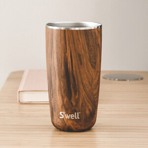S'well Teakwood Tumbler with Lid, 530ml
