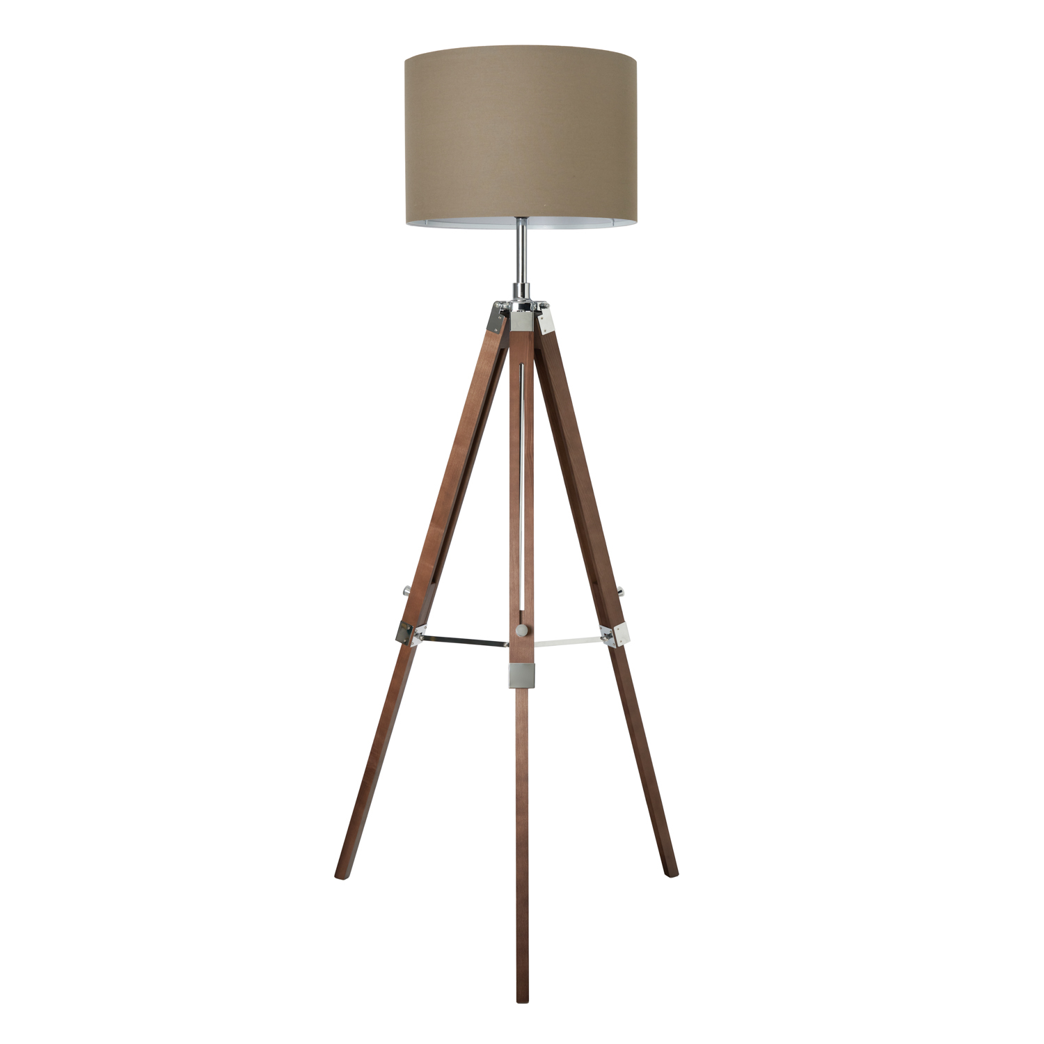 Image of Keegan Adjustable Wooden Tripod Floor Lamp&hellip;