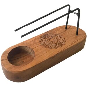 Small Palo Santo Heater Teak Wood Mandala Design Holy Wood Smudge