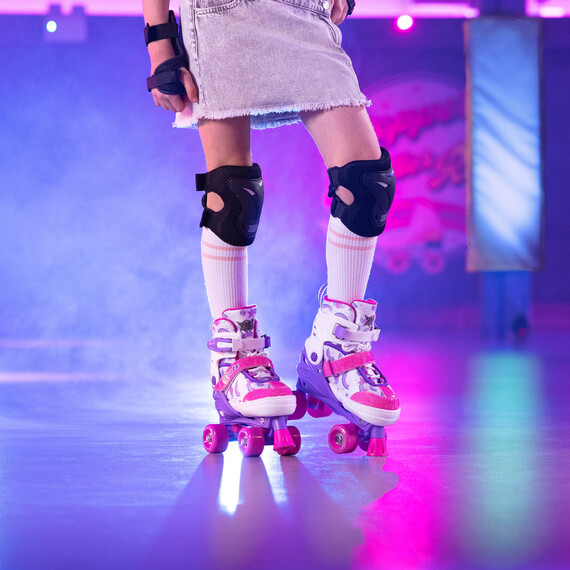Xootz Semi Soft Stardust Skates, Kids Quad Roller Skates