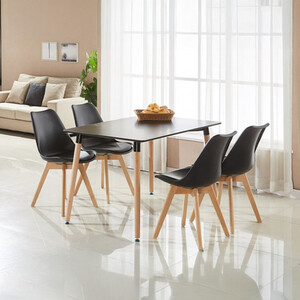 Dining Set includes a Halo Dining Table and Lorenzo Dining Chairs Set of 4