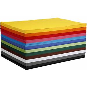 A2 Assorted Colours Coloured Card 180gsm 120 Assorted Sheets