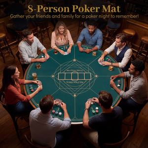 8-Player Round Poker Mat