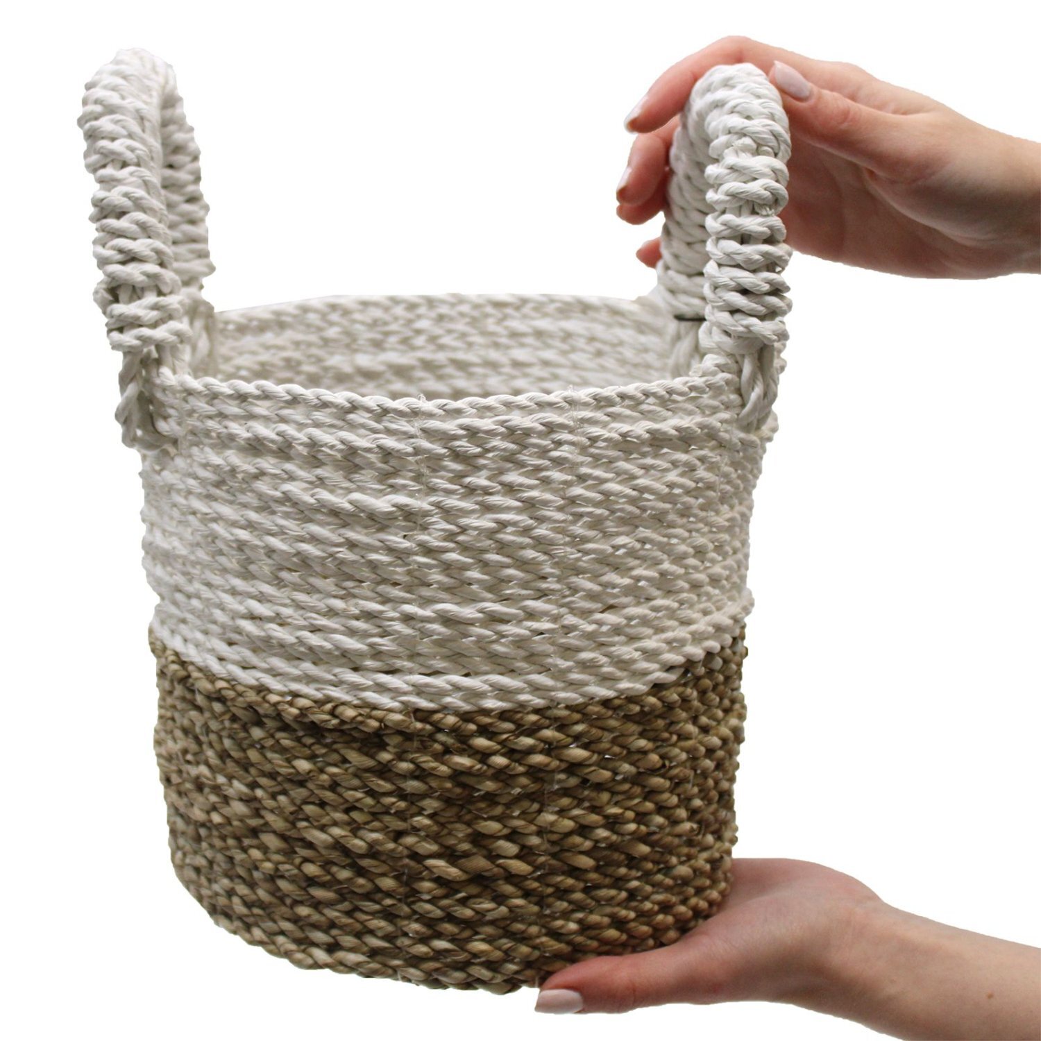 Image of Seagrass Basket Set Multi Color Handwoven&hellip;