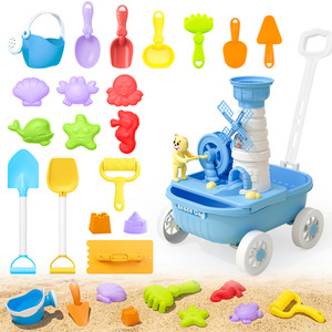 Kids Beach Toy Set with Wagon Sand Water Play Table Beach Toy