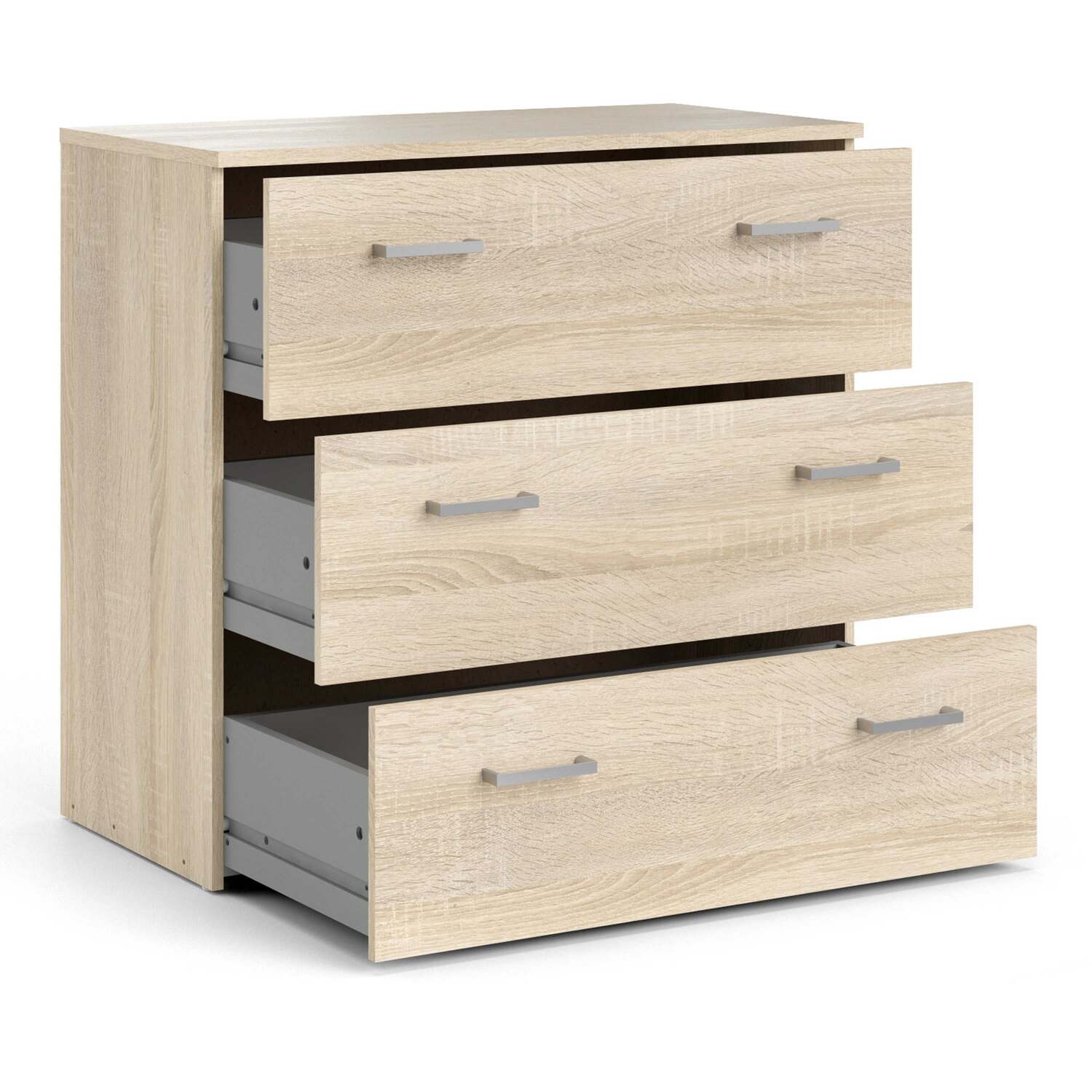 Wyld Haus Berlin 3-Drawer Chest, Light Oak Effect - Natural