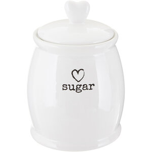 Charm White Dolomite Sugar Canister