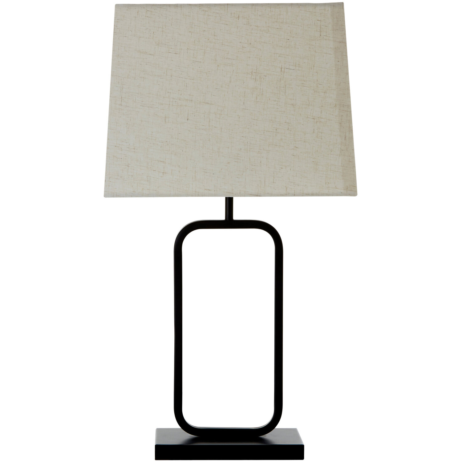 Lucas Natural and Black Table Lamp - Black
