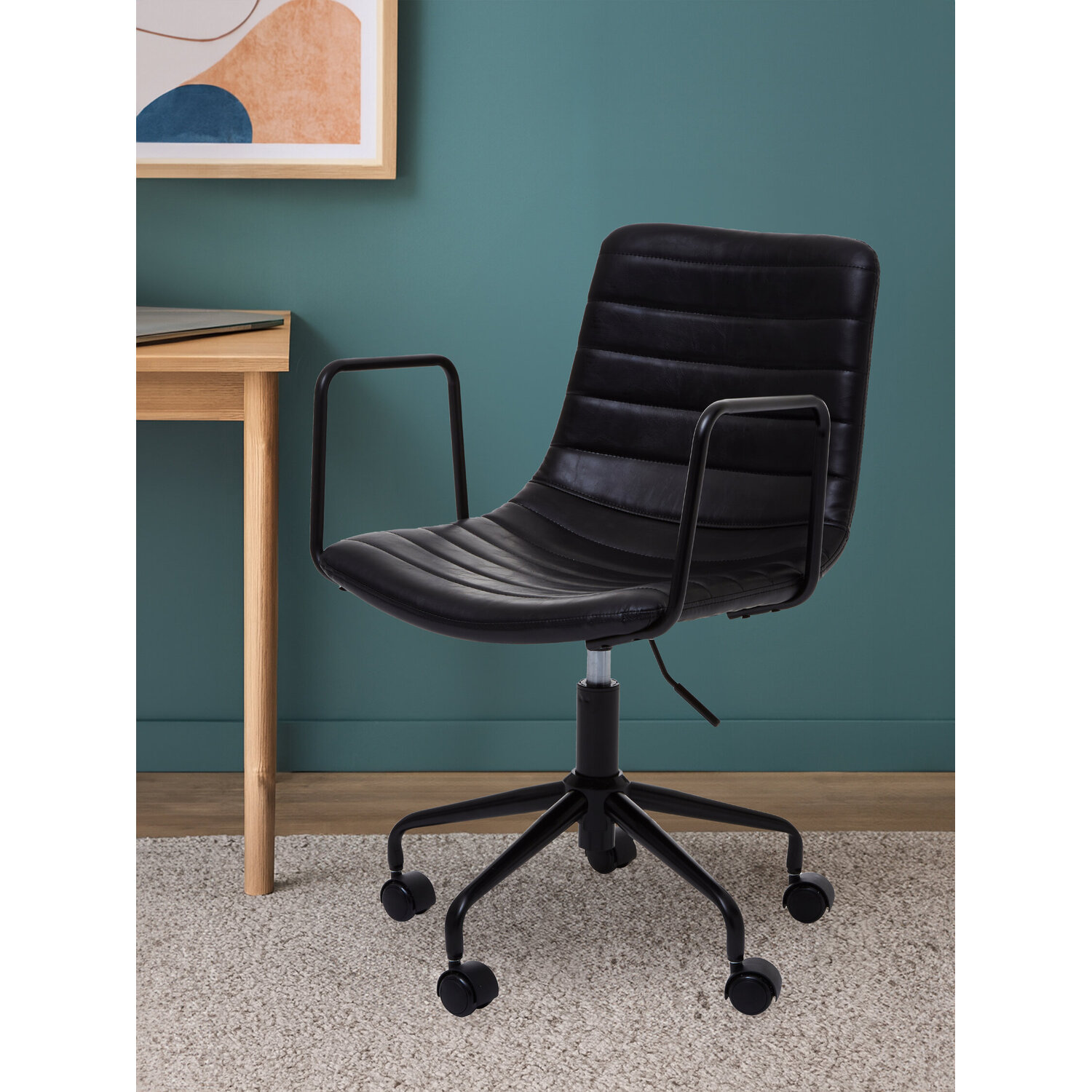 Forbes Black Home Office Chair - Black