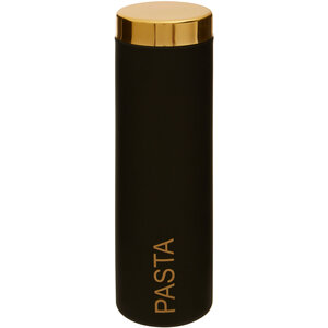 Liberty Black Enamel Pasta Canister With Gold Lid
