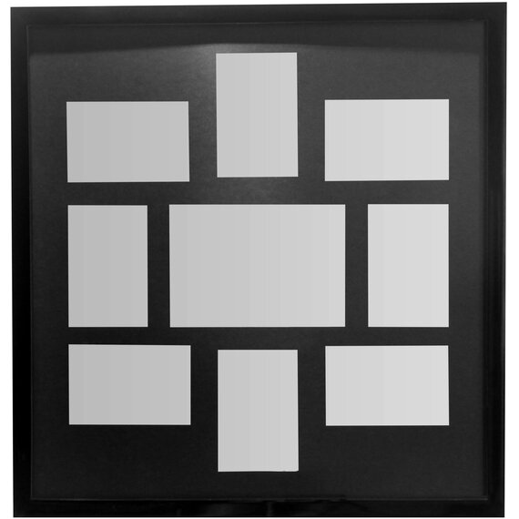 Maren Black Polyresin 9 Multi Photo Frame
