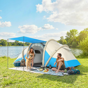 Outsunny Inflatable Tent Waterproof for 4 Person