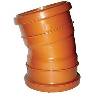 FloPlast Underground Drain 110mm Double Socket 15Â° Bend - D567