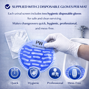 Urinal Mats Pack of 10 Fresh Ocean Fragrance – Anti-Splash Urinal Screens with 30 Day Odour Contro
